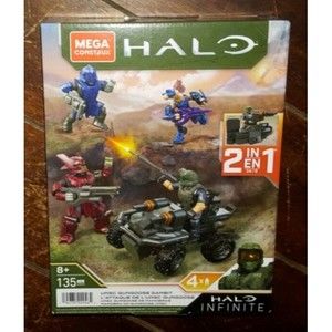 Mega Construx HALO Infinite 135pc UNSC GUNGOOSE GAMBIT (4 Figures) Model #HDP59